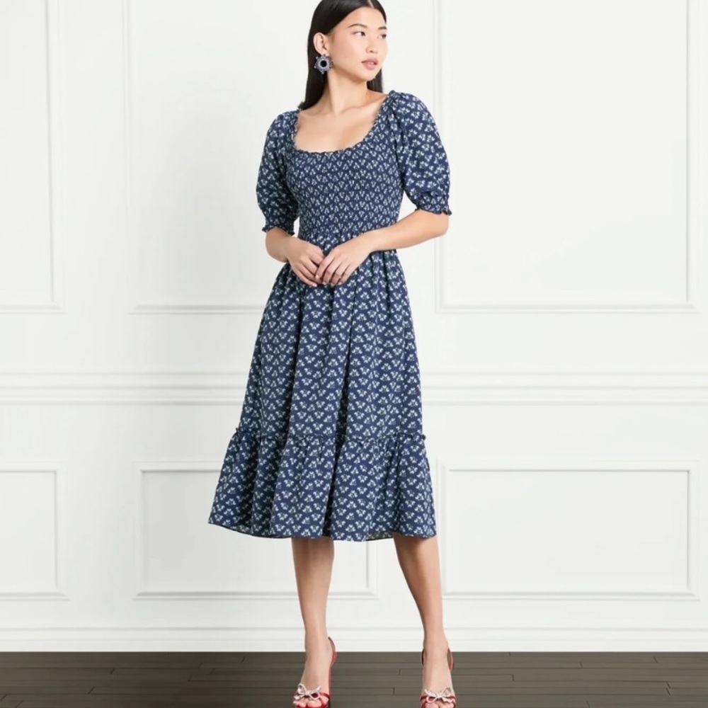 Navy blue ‘Louisa’ dress from Hill House